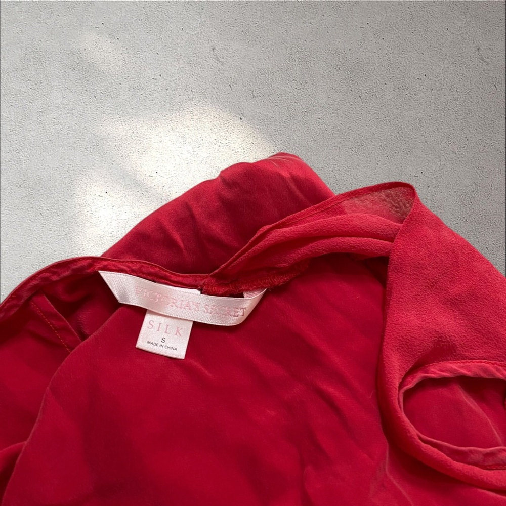 RARE VTG Victoria’s Secret 100% Silk Red Cowl Neck Backless Maxi Dress - Picture 6 of 9